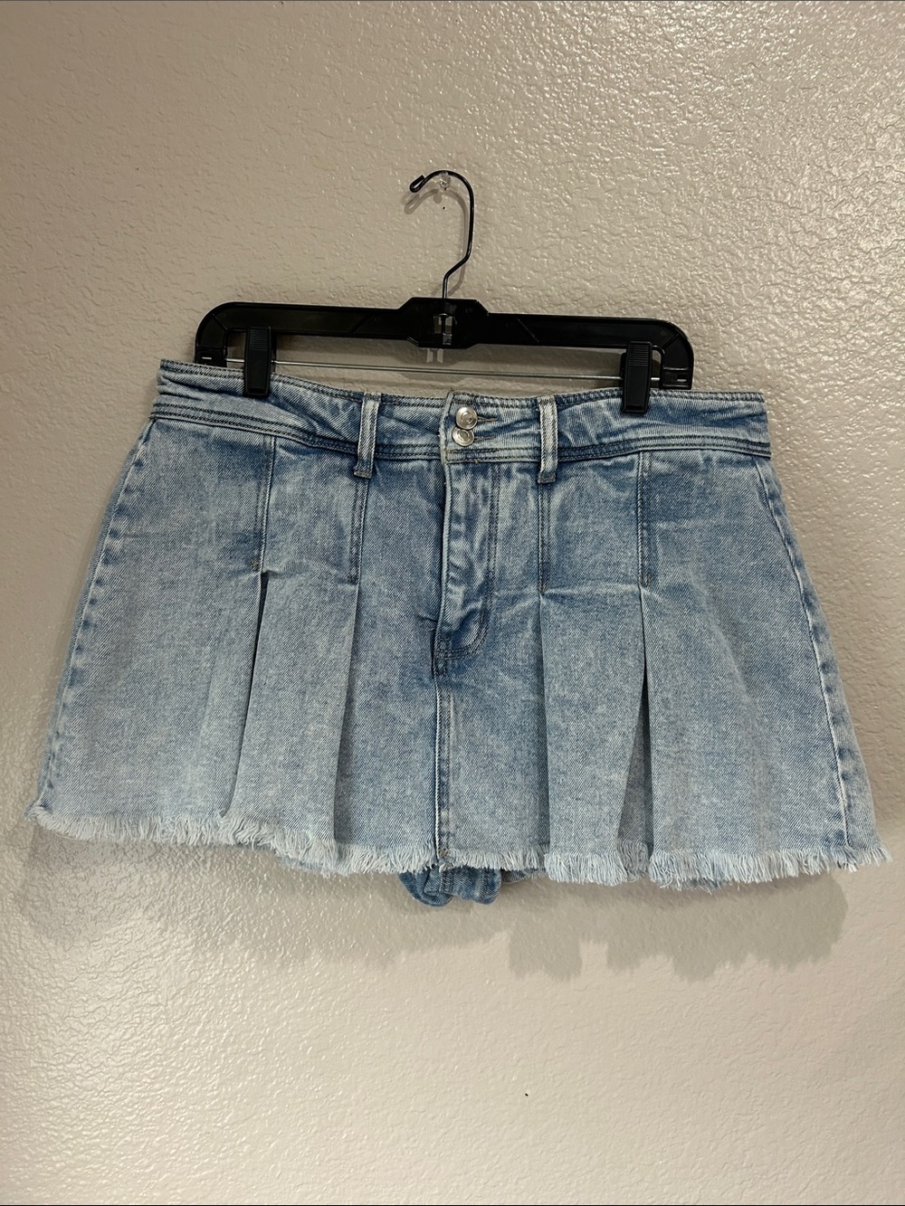 Gianni Bini Junior’s Light Blue Denim Skort Sz XL Casual Vacation Chic TC0288